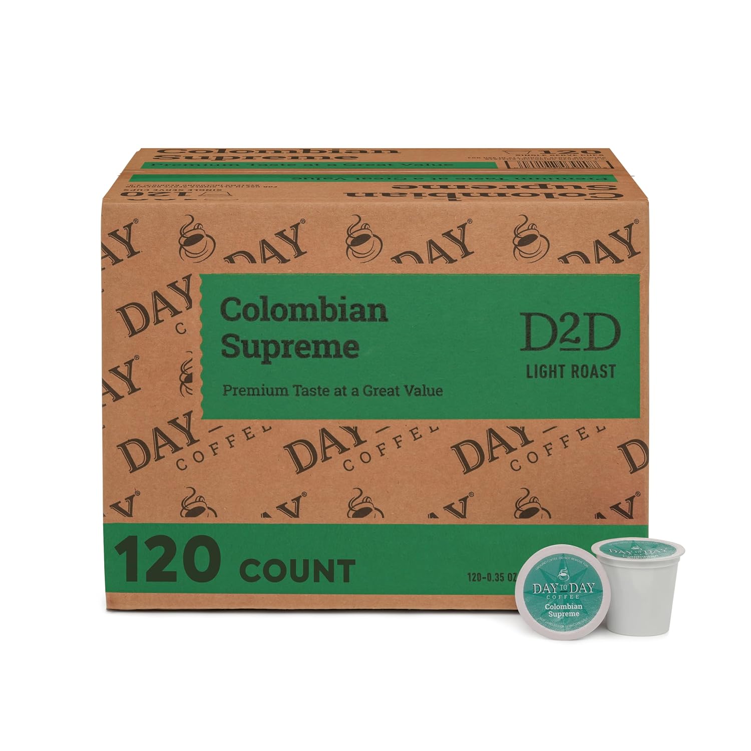 Day To Day Coffee Pods, Breakfast Blend Medium Roast, 120 Count K-Cup | Compatible with Keurig K-Cup brewers. Bulk single serve pods for everyday morning coffee at home, office or breakroom