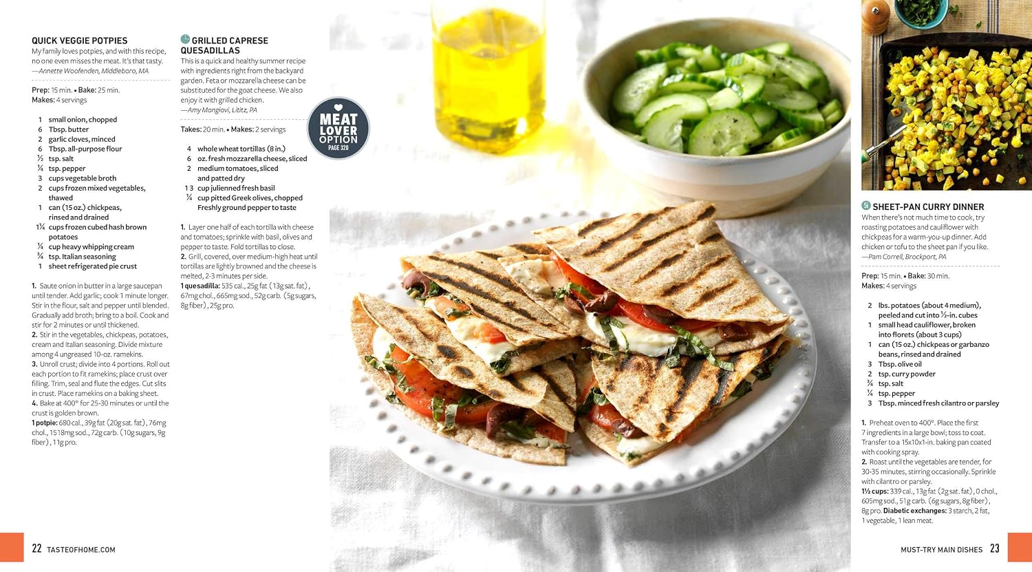 Taste of Home Vegetarian Made Easy: 335 Delicious Meatless Recipes with Tips for Every Table
