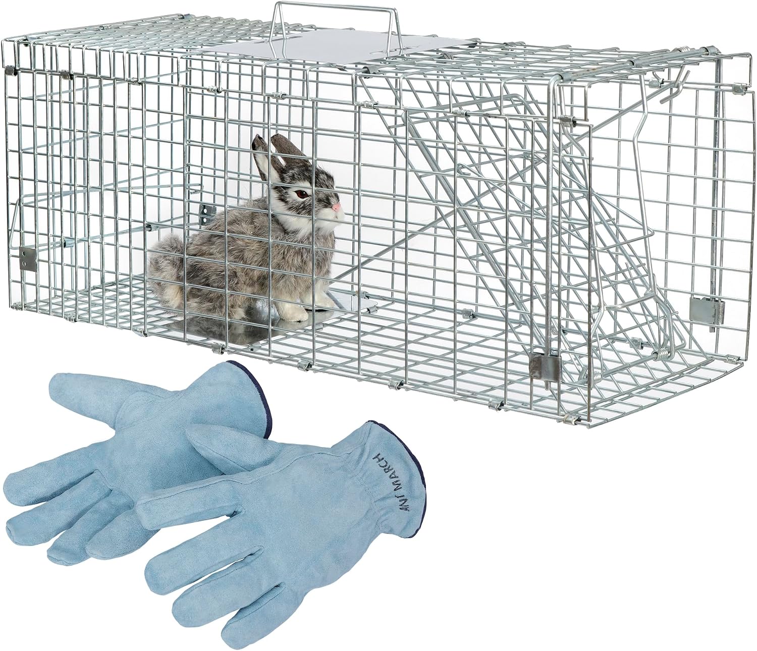 ANT MARCH Live Animal Cage Trap 24" Steel Humane Release Rodent Cage