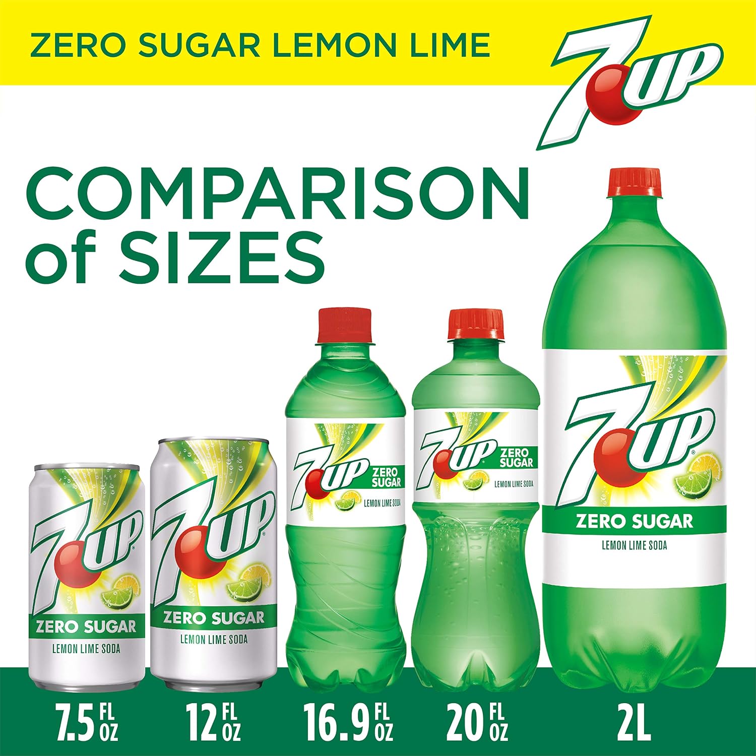 Zero Sugar 7-Up Soda, 12 Oz., Pack of 12