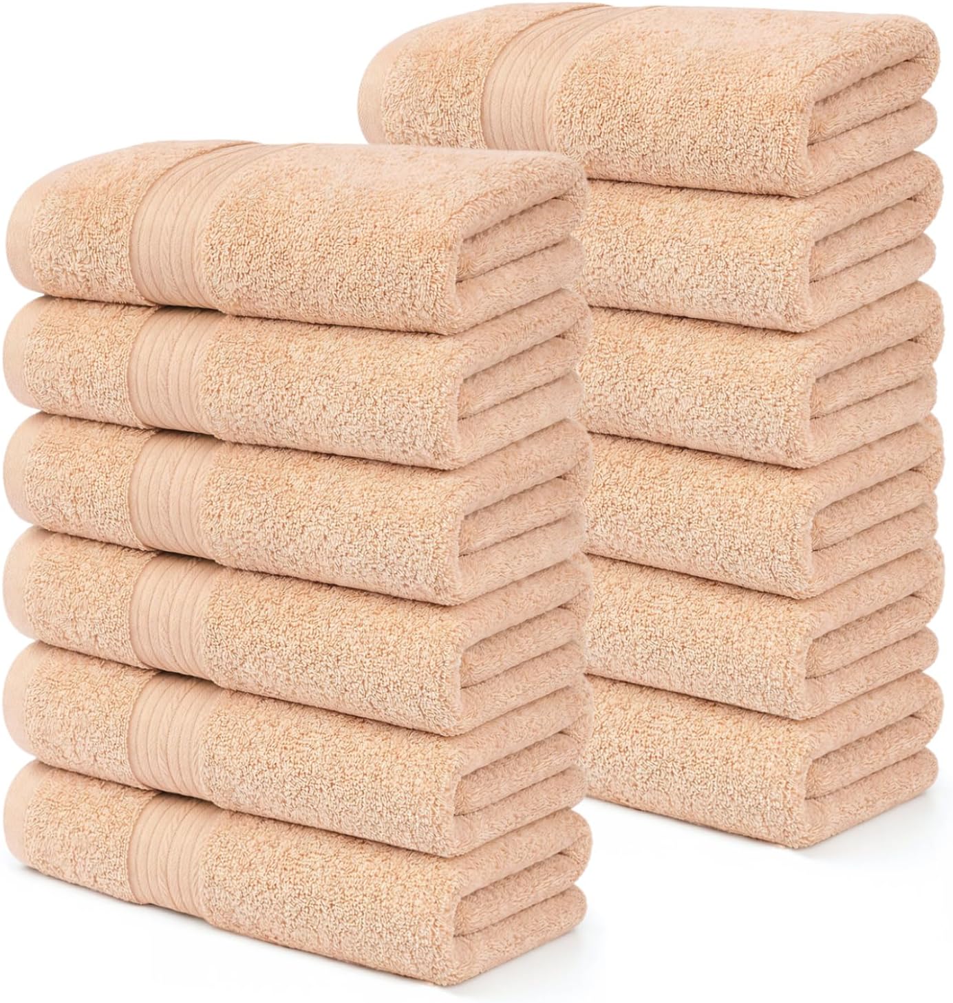 Ample Decor 100% Cotton Hand Towels 18x28 Inches, 600 GSM, Soft & Absorbent, Set of 12, Purple