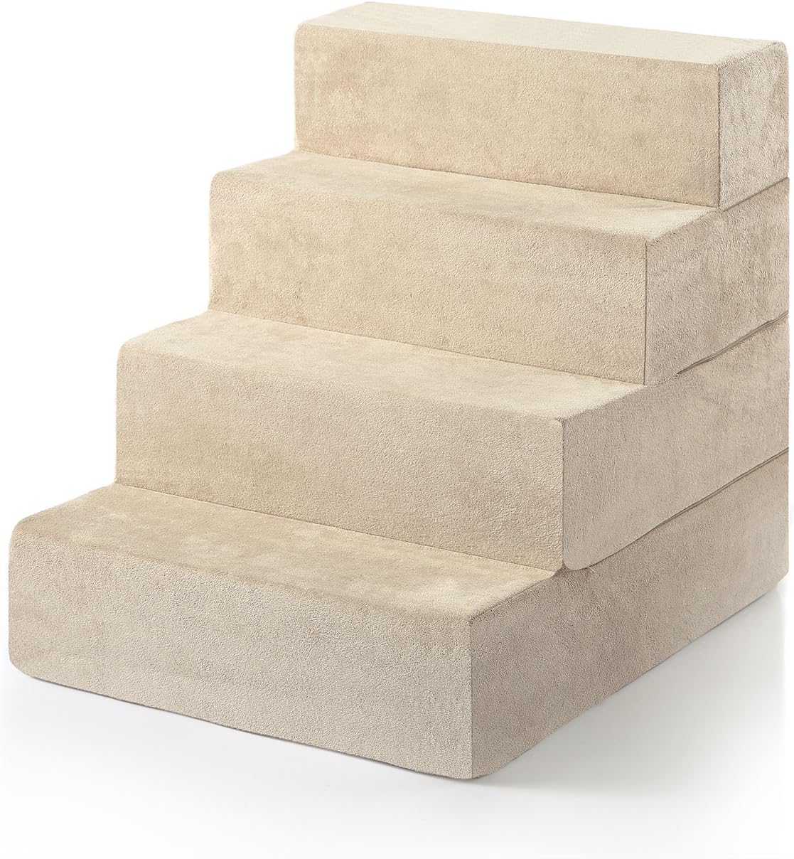 ZINUS Foam 13 Inch 2-Step Step Pet Stairs / Pet Ramp for Cats and Dogs, Extra Small, Beige
