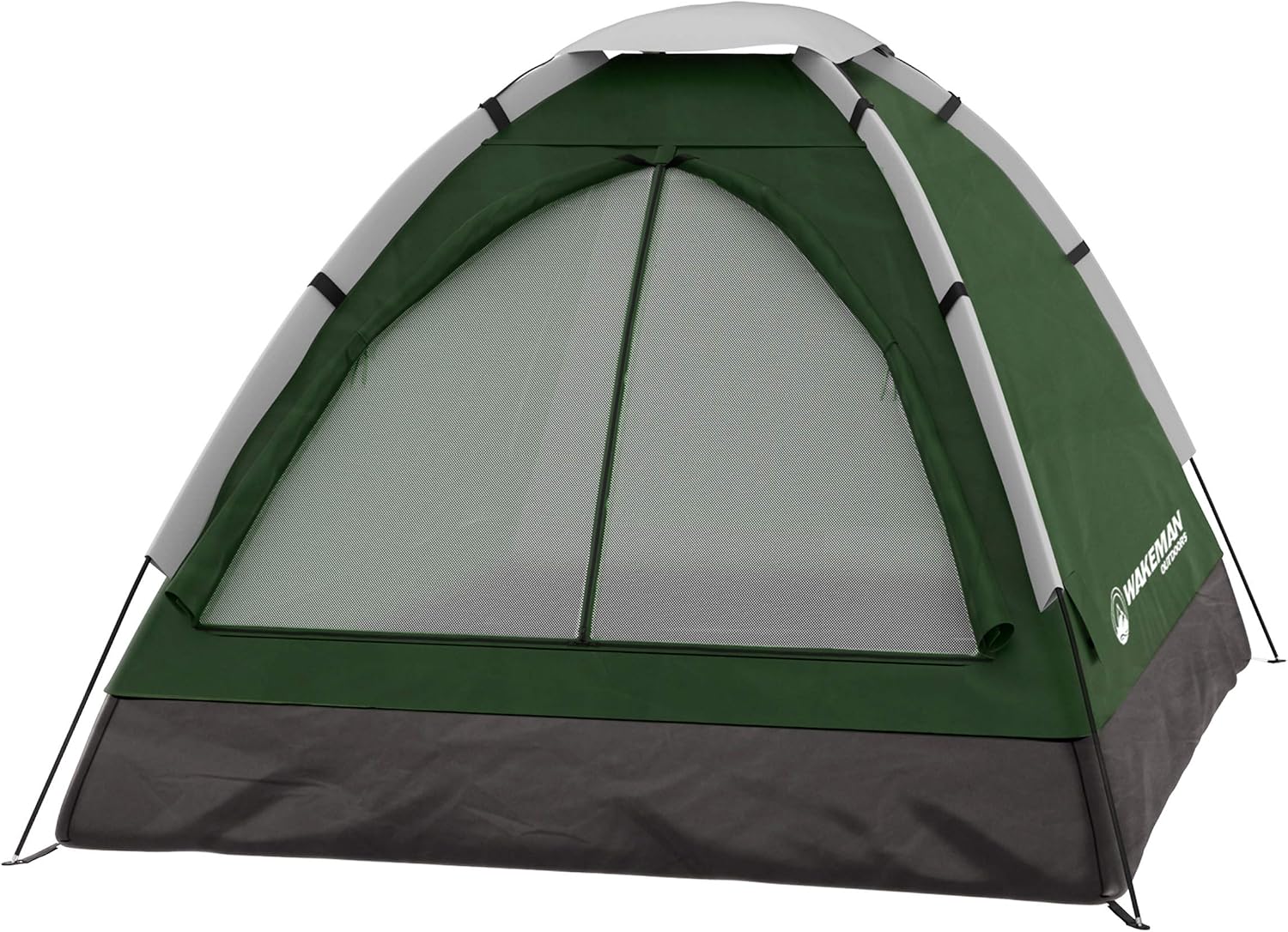 2 Person Camping Tent with Rain Fly and Carrying Bag - Lightweight Outdoor Tent for Backpacking, Hiking, or Beach Use by Wakeman Outdoors (Green)