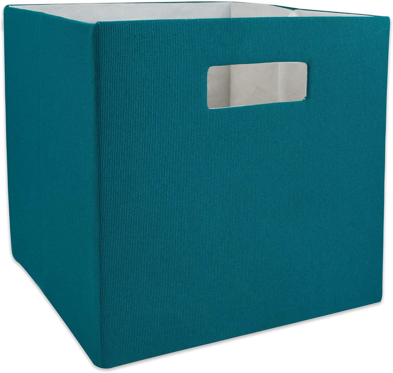DII Fabric Storage Cube Organizer Bin 13x13x13 Foldable, Teal