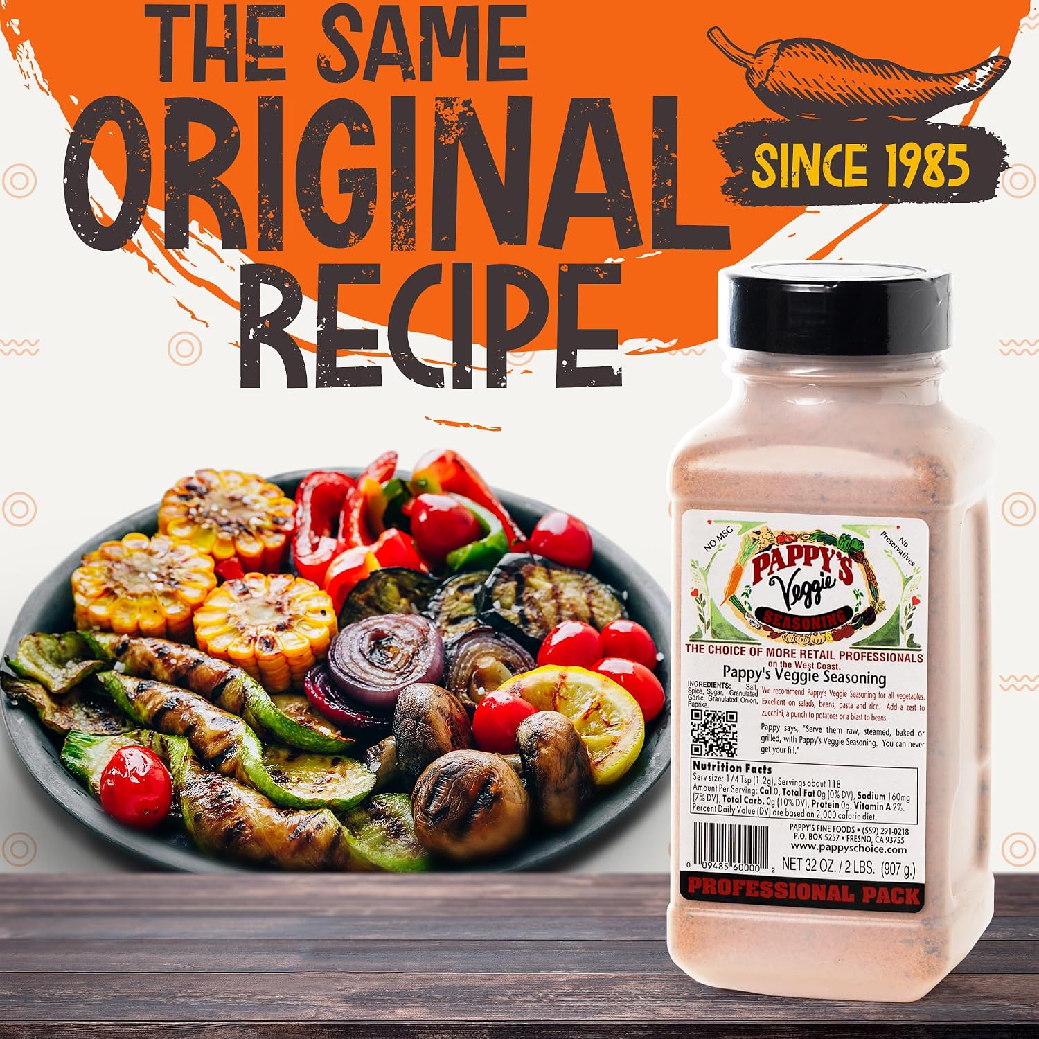 Pappy's Choice Original Seasoning, 32 Oz | California's Legendary Seasoning Blend, Santa Maria Style, Perfect for BBQ, Beef, Burgers, Brisket, Tri-tip and Steak