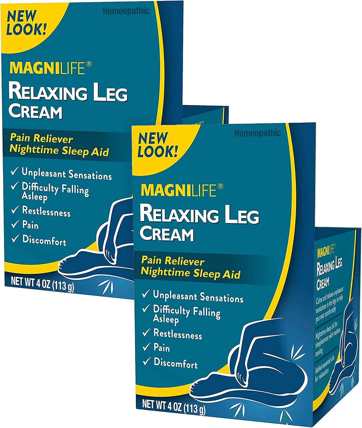 MagniLife Relaxing Leg Cream, Restless Legs, Deep Penetrating Topical for Pain, Naturally Soothe Cramping, Discomfort