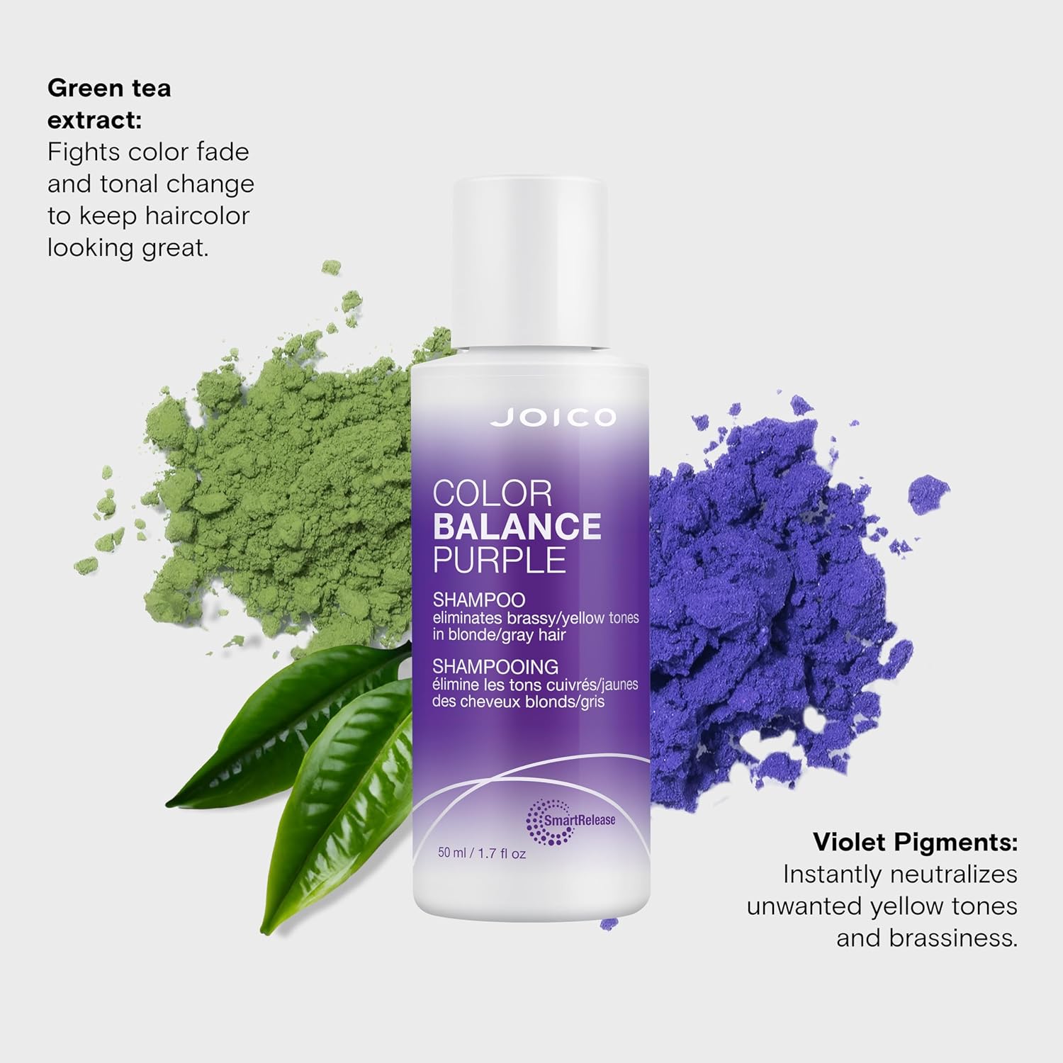 Joico Color Balance Purple Shampoo | For Cool Blonde or Gray Hair | Eliminate Brassy Yellow Tones | Boost Color Vibrancy & Shine | UV Protection