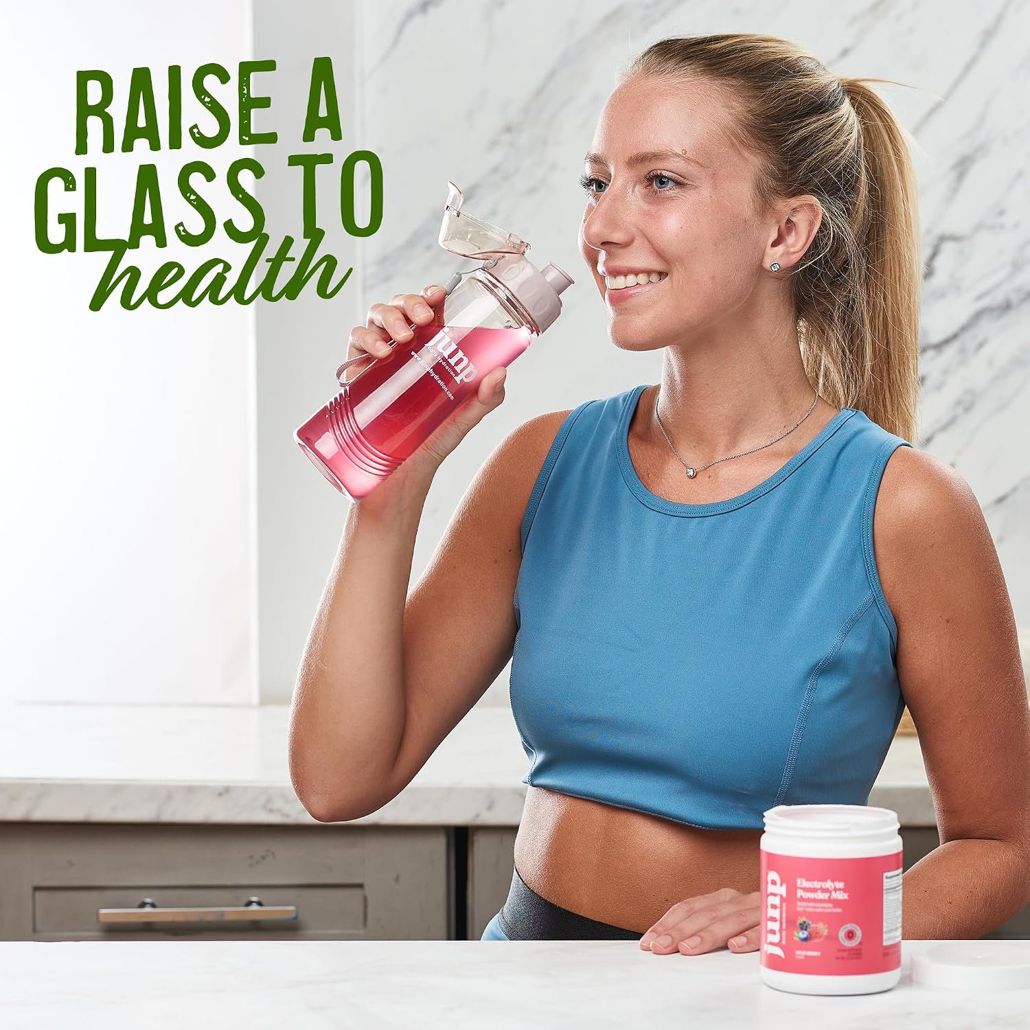 JUNP Electrolytes Powder No Sugar No Carbs – Lemonade Keto Electrolyte Drink Mix - Potassium & Salt Hydration Powder Electrolytes - Zero Calorie