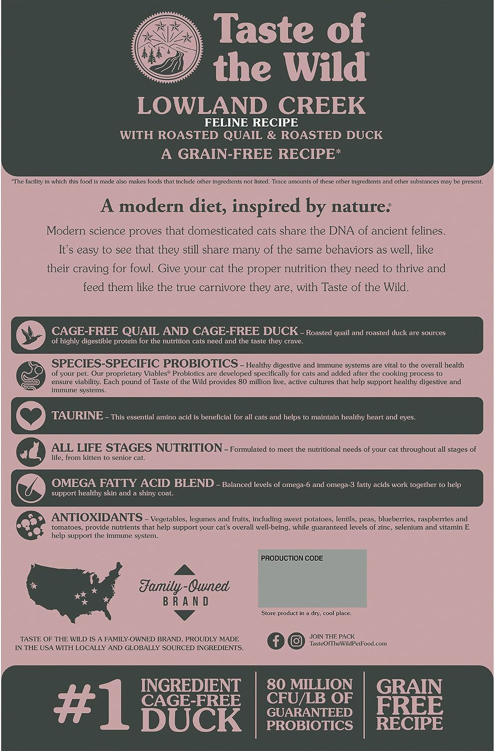 Taste of the Wild Rocky Mountain Dry Cat Food, Roasted Venison, 5lb | Kitten, Adult & Senior Cats | High Protein | Grain Free Recipe* | Nutrient Dense to Help Support Peak Health