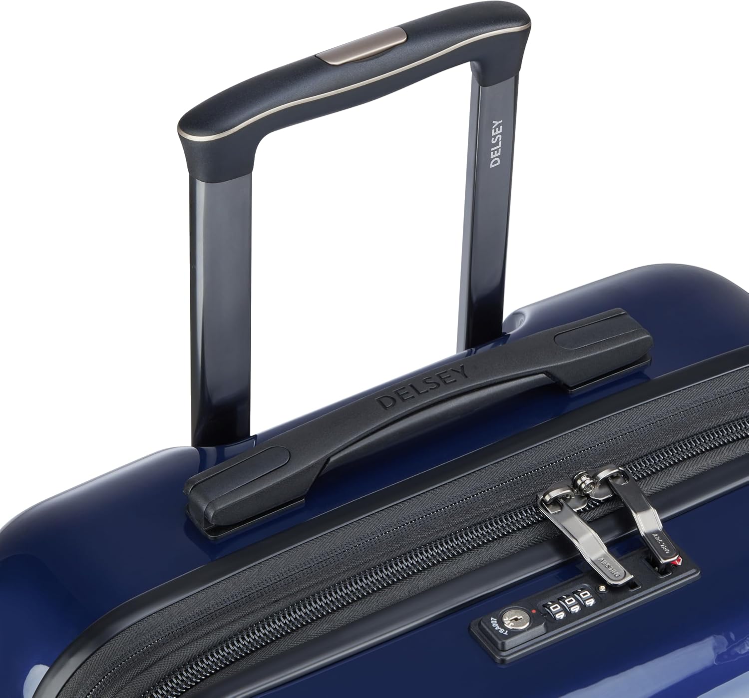 DELSEY PARIS Cruise 3.0, 20 Inch Carry-On Hardside Luggage, Deep Sea Navy | Expandable Suitcase, Lightweight 100% Polycarbonate Shell, Dual-Density Spinner Wheels, USB Port, TSA Lock