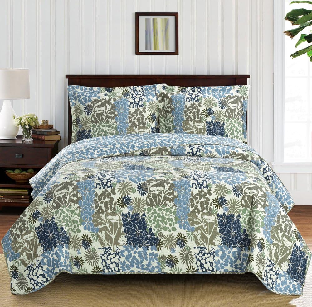 Royal Hotel Ayat Birds Oversized Coverlet Set Queen Size – Luxury Queen Quilt Bedspread, All Season Soft Filled Quilts