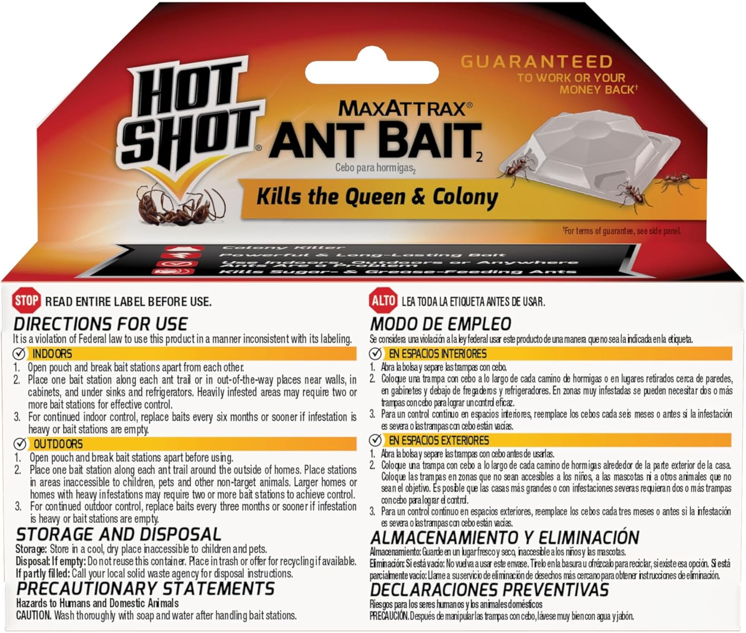 Hot Shot Ultra Liquid Ant Bait, Advanced Liquid Bait Technology Kills Common Household Ants Fast With No Drips Or Spills, 4 Count, Pack of 1 | Kills Common Household Ants In 24 Hours, For Indoor & Outdoor Use, Bait Stations Kill Ants With No Drip or Spil…