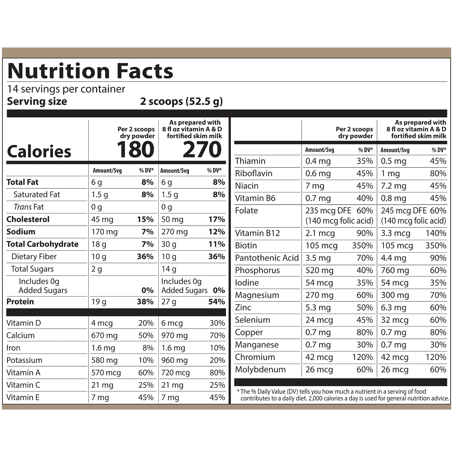 GoTrim Nutrition Shakes - Creamy Vanilla, High Protein, Meal Replacement Shake with 19g Protein & 10g Fiber, Ready to Drink, Gluten-Free, No Added Sugar, 14 Servings