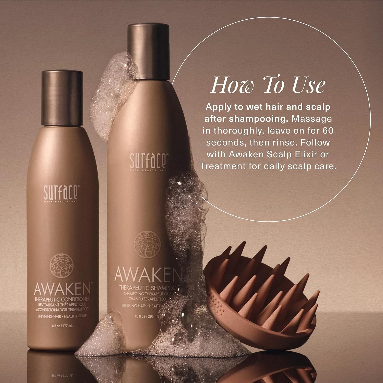 Surface Hair - Awaken Therapeutic Conditioner – Natural Ingredients for Thinning Hair and a Healthy Scalp