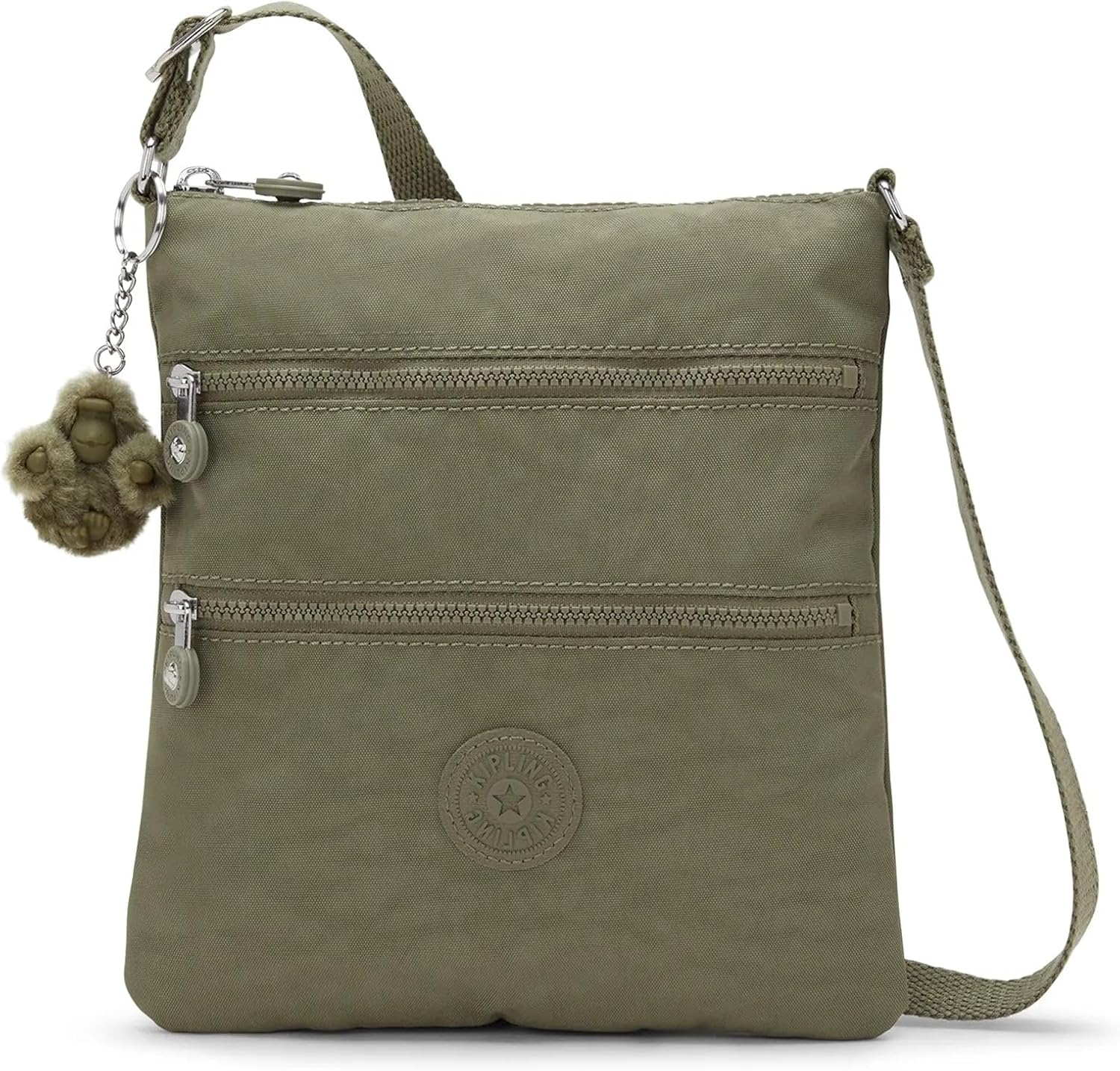 Kipling Women’s Abanu Medium Crossbody Bag, Lightweight, Adjustable Nylon Waist Pack with Multi-Compartment Zip Pockets