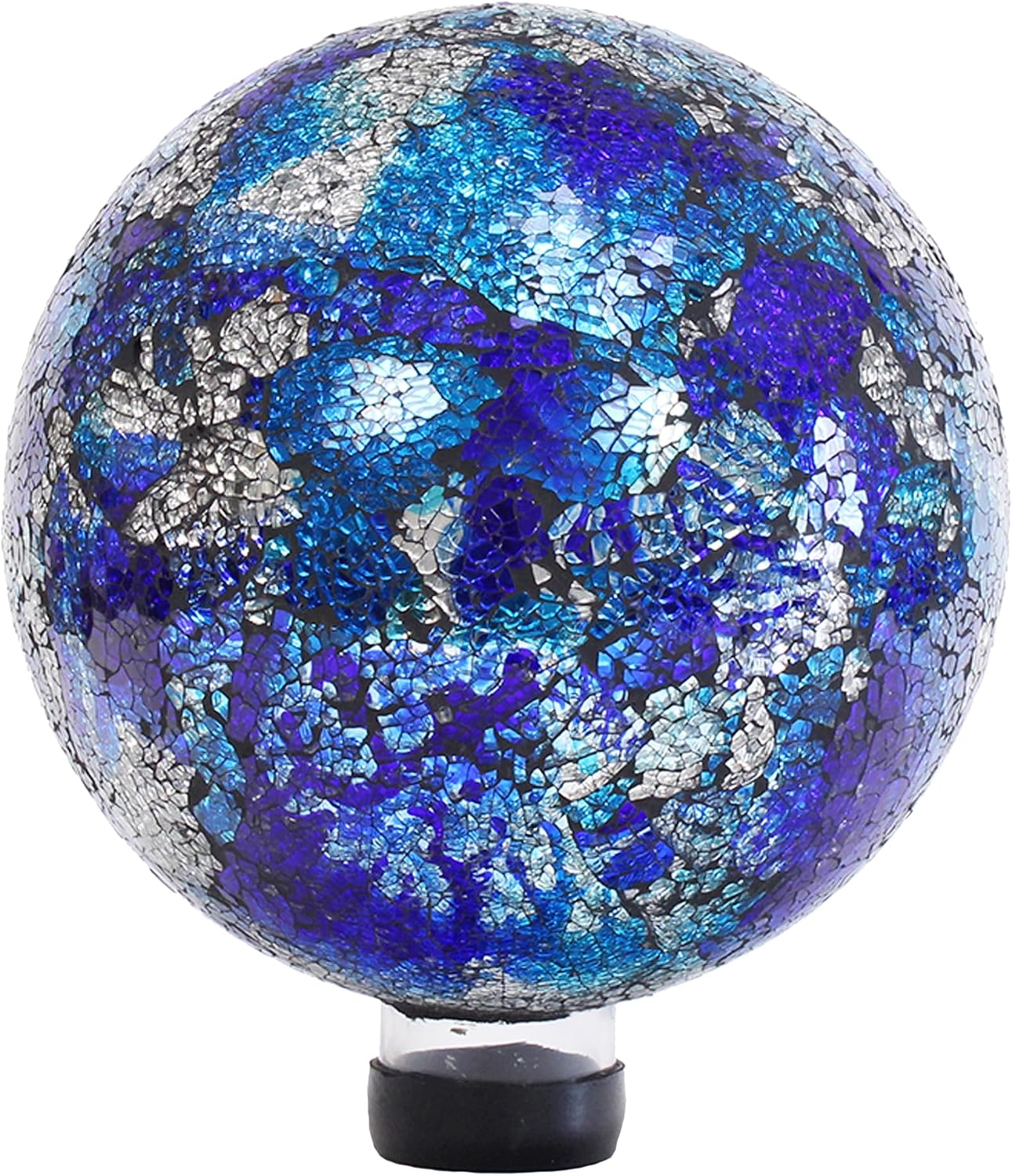 Echo Valley Blue/Aqua Gazing Globe, Hand Crafted Glass Globe, Outdoor Décor, 10 inch