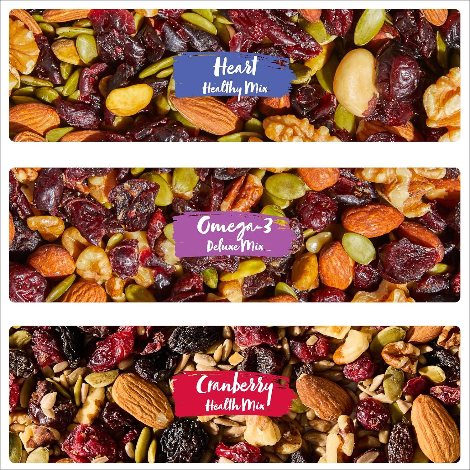 Nature's Garden Organic Trail Mix Snack Packs - 57.6oz (48 x 1.2oz Individual Servings) Trail Mix Variety, Energy Boosting, Heart Healthy