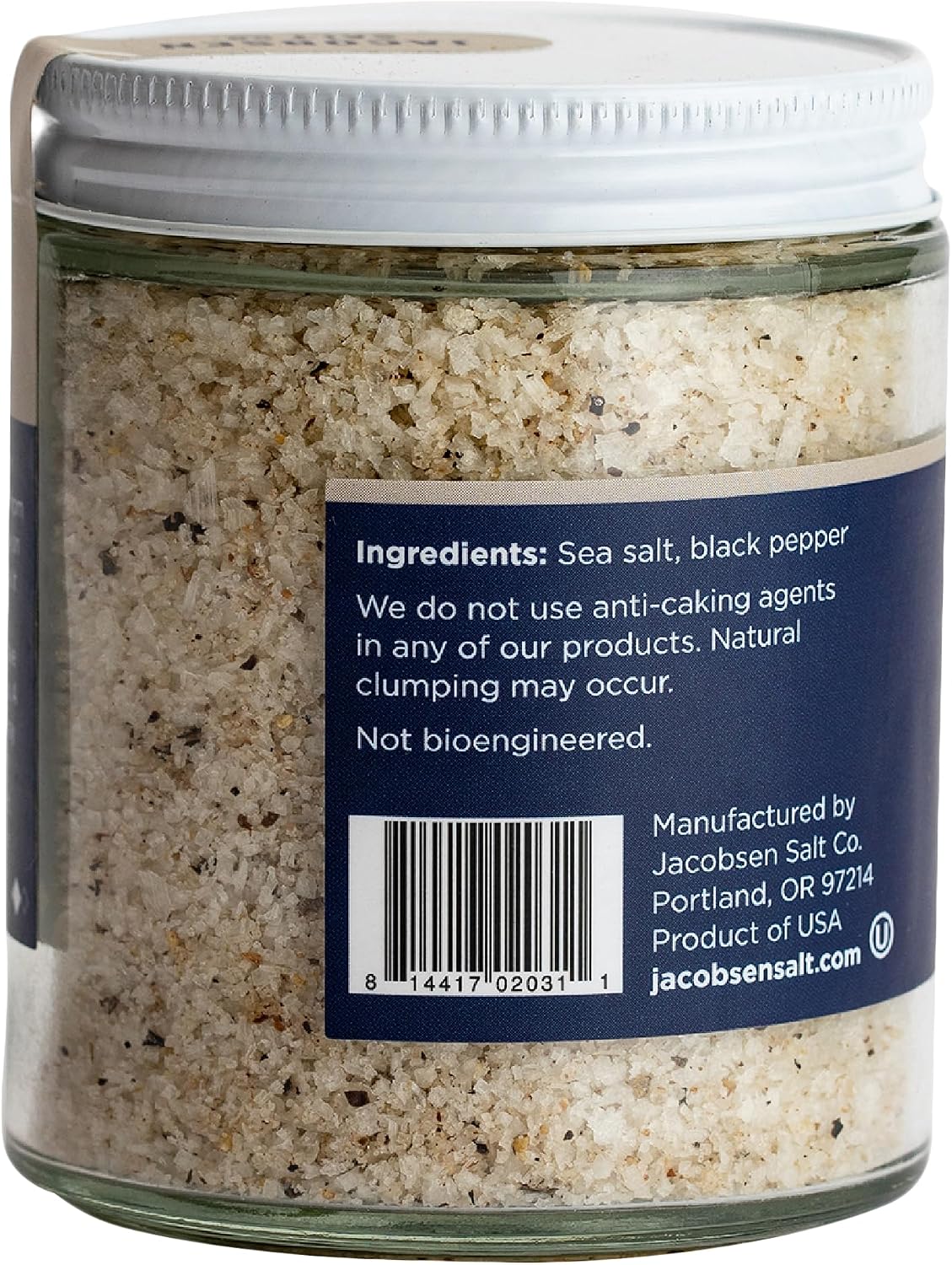 Jacobsen Salt Co. Black Garlic Salt, Kosher, Non-GMO, Umami - 2.5 Oz | Steak Seasoning, Non-Iodized, Made in USA, Sweet Umami Flavored, Kosher Sea Salt, Infused with Garlic