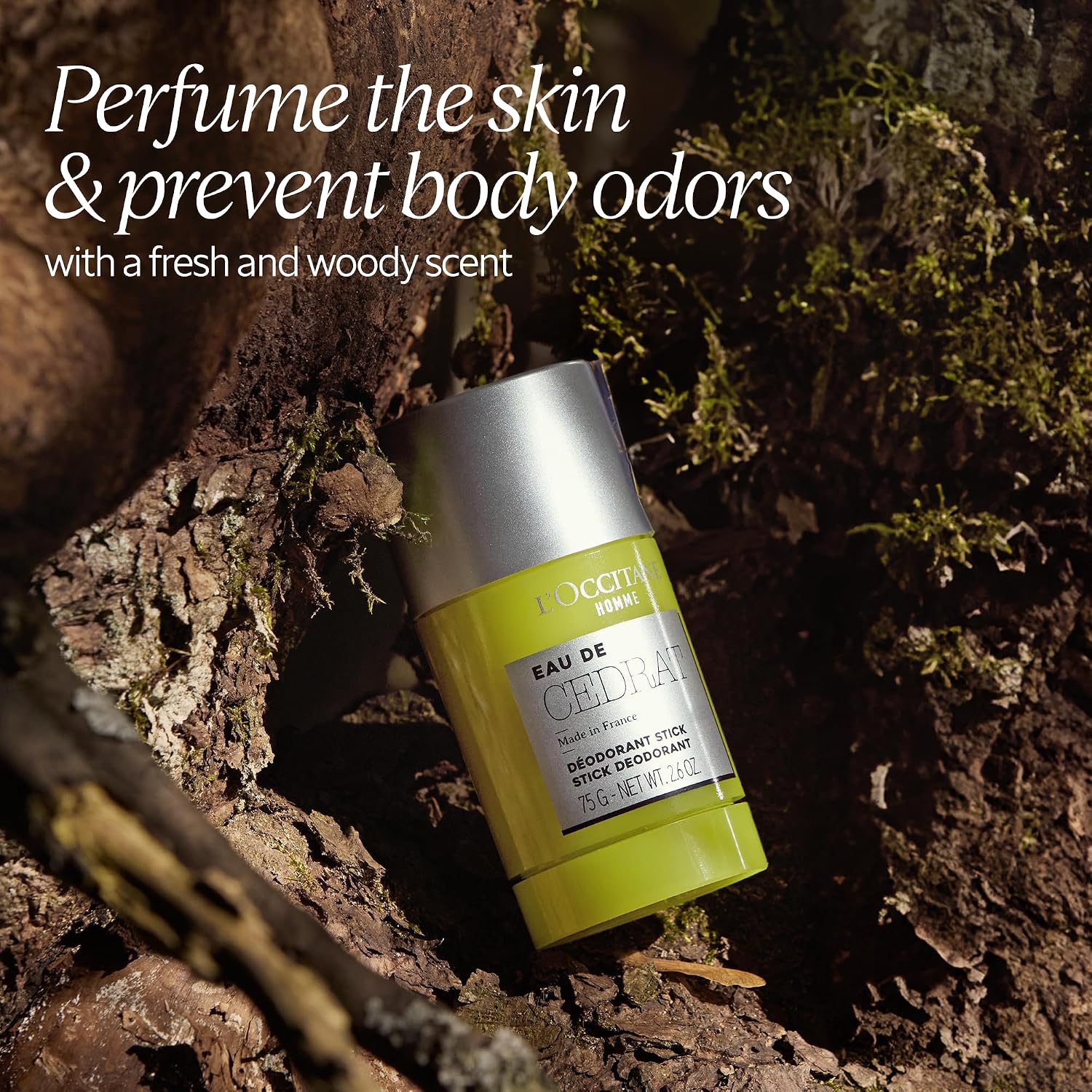 L'OCCITANE Roll-On Aluminum Free Deodorant, Reduce Body Odor, Refreshing Verbena, Eau De Baux, Without Alcohol and Aluminum Salts, Made in France