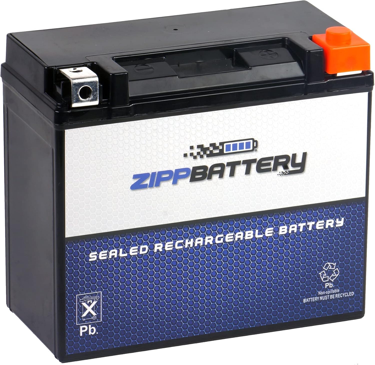 ZIPPBATTERY YTX30L-BS 12V 385 CCA AGM – Maintenance-Free 30Ah Battery for Harley, ATV, UTV, Jet Ski – T3 Nut & Bolt Terminal – Fits Harley Road King, Polaris Sportsman 850, Can-Am Outlander