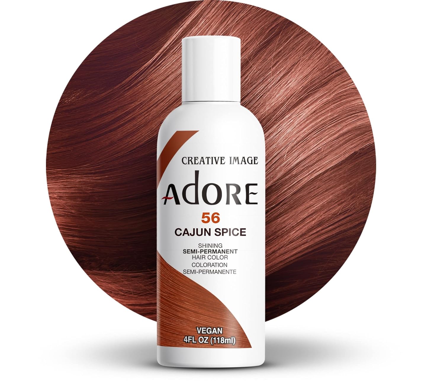 Adore Semi Permanent Hair Color, 107 Mocha, 4 Fl Oz | Vegan & Cruelty-Free Brown Hair Dye | No Ammonia, No Peroxide, No Alcohol