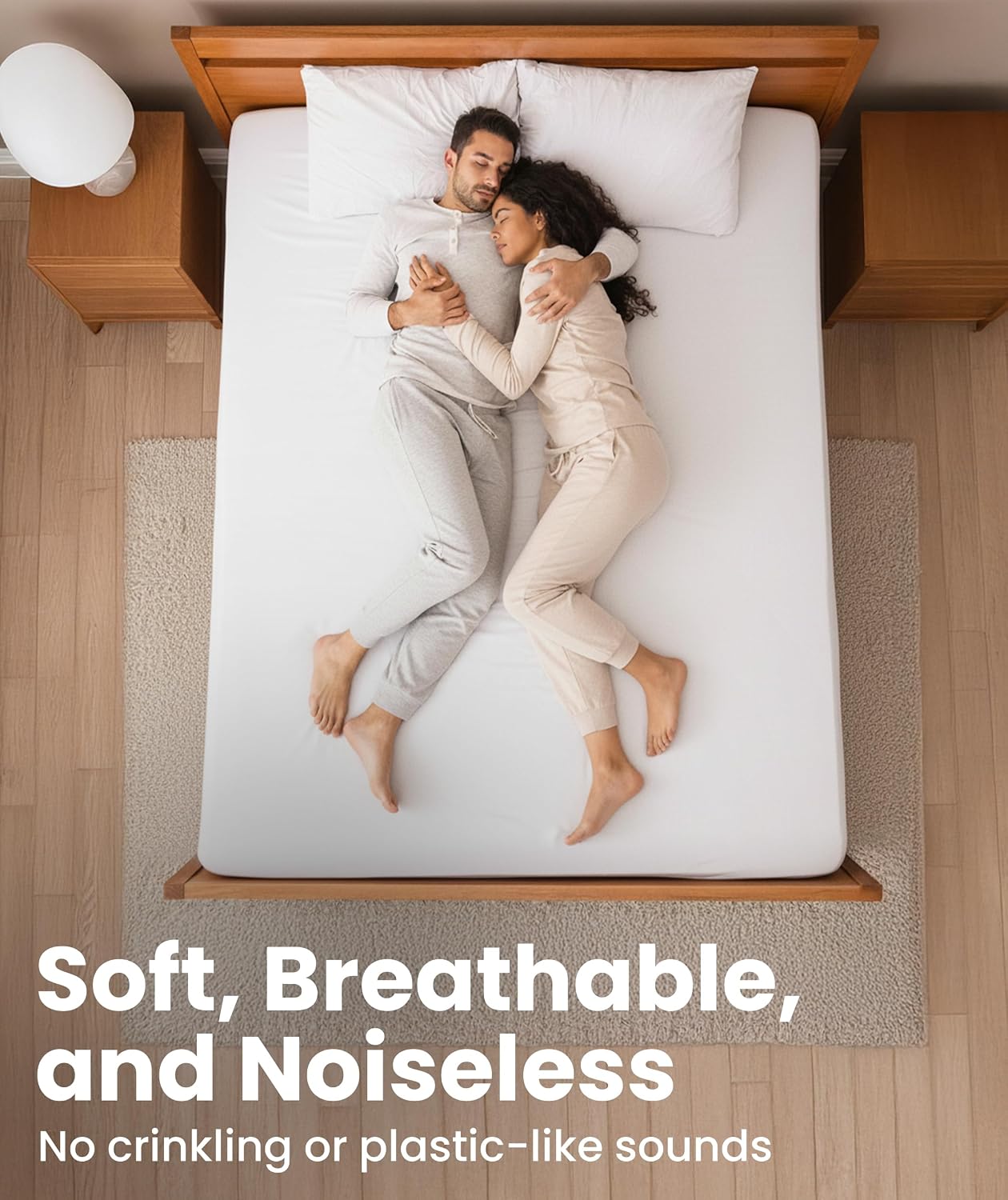 Everlasting Comfort Premium Queen Size Mattress Protector - Waterproof & Hypoallergenic, Noiseless Design, Washable Cover, 18" Deep Pocket, Bed Bug & Dust Mite Proof Cover for Sleep Hygiene