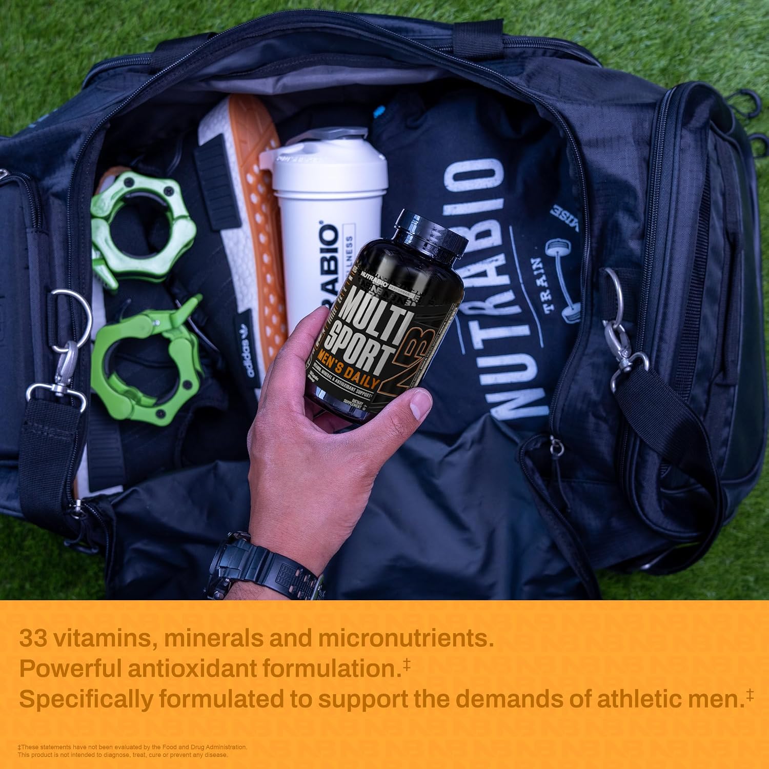 NutraBio Multisport for Men - Mens MultiVitamin - 33 Vitamins, Minerals, Micronutrients - Rich in Antioxidants - Supports Peak Athletic Performance
