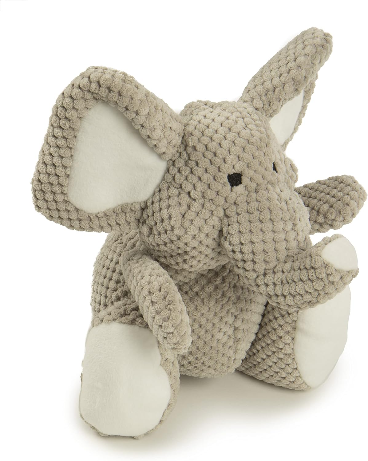goDog Checkers Just for Me Skinny Cow Squeaky Plush Dog Toy, Chew Guard Technology - White, Mini
