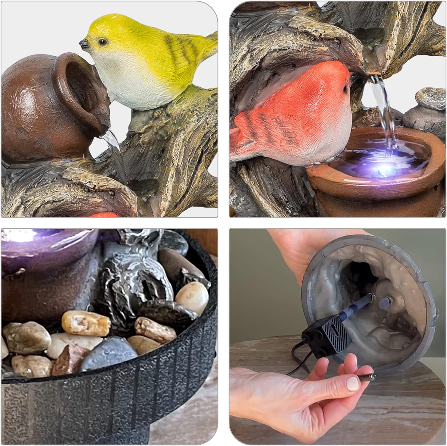 Resin LED Indoor Water Fountains | Office, Home Relocation Gifts