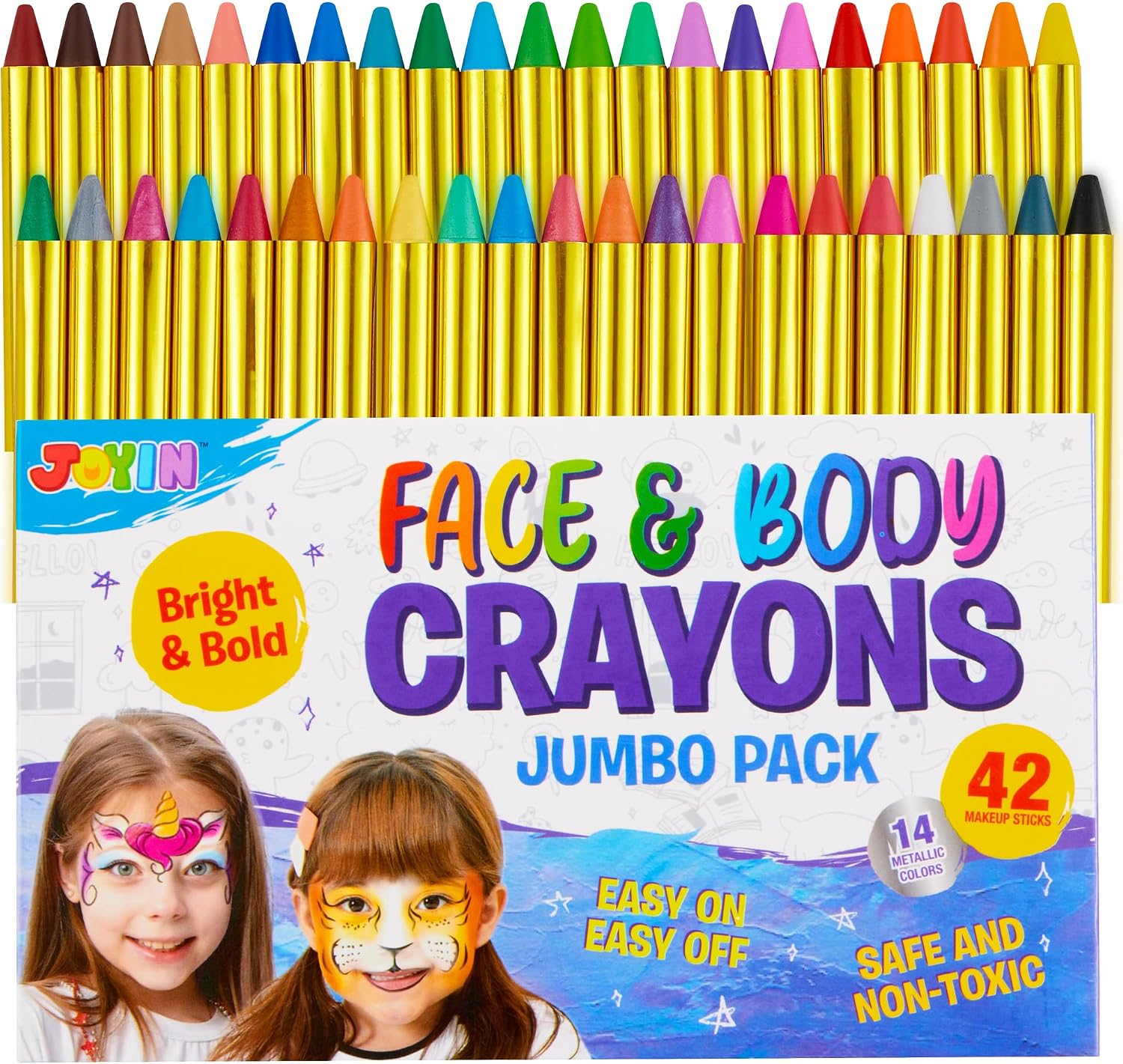 42PCS Face and Body Paint Crayons
