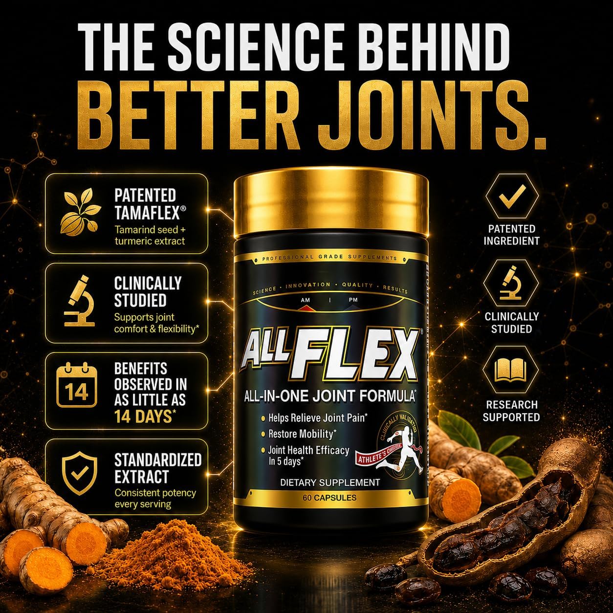 ALLMAX Advanced AllFlex Joint Support Capsules, 60 Count, 30 Servings