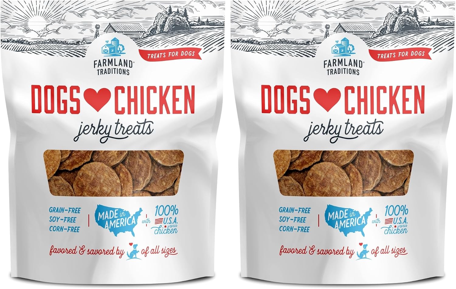 Farmland Traditions Filler Free Dogs Love Chicken Premium Jerky Treats for Dogs, 3 lb. Bag