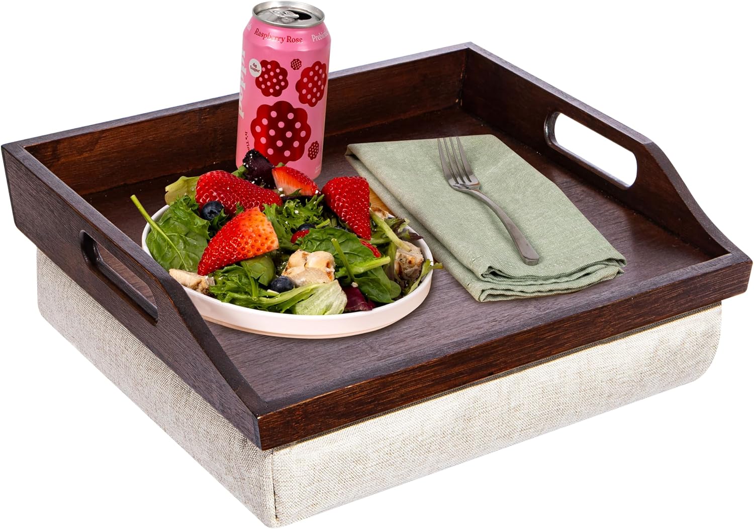 ROSSIE HOME Wood Lap Tray – Natural Acacia, Fits 15.6” Laptops