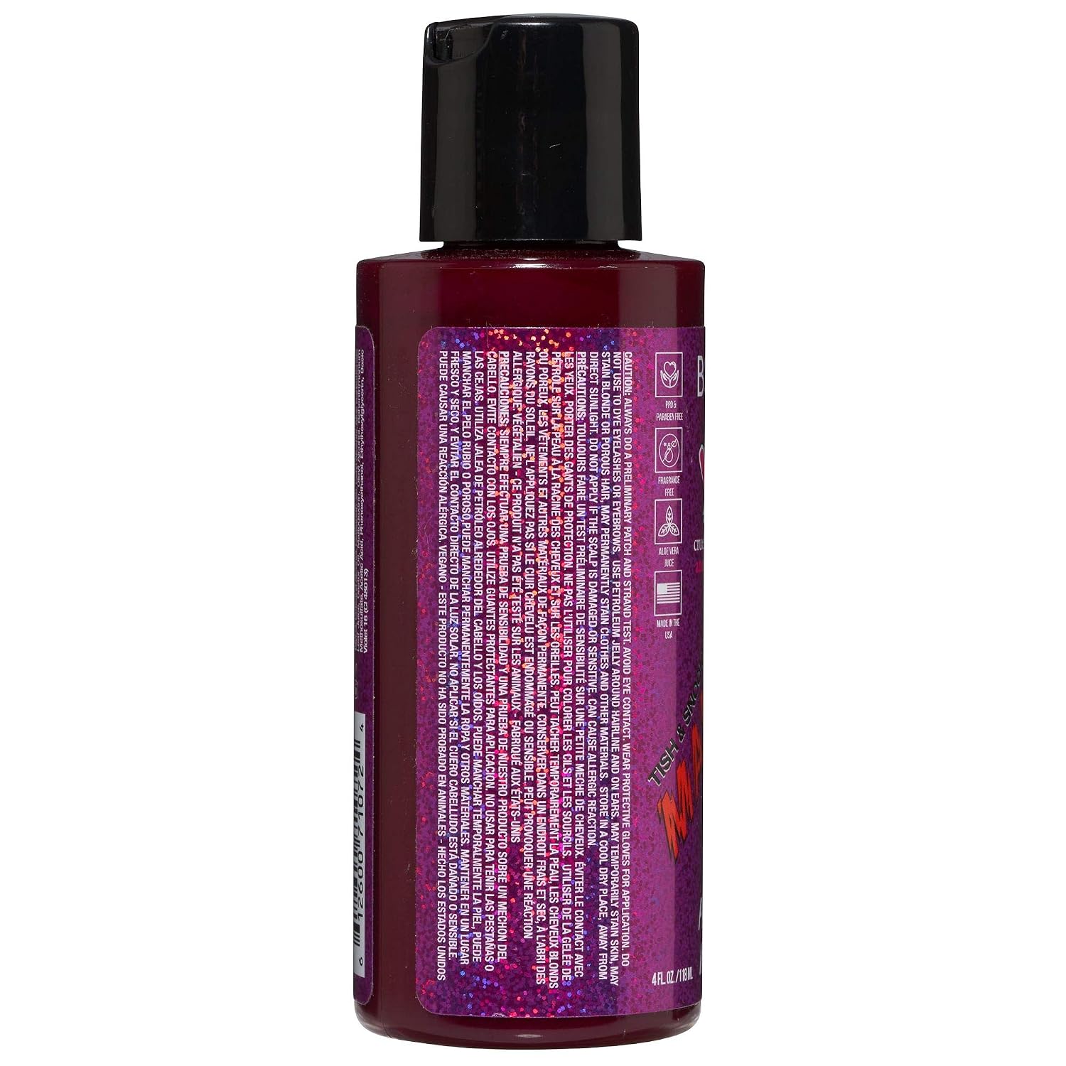 MANIC PANIC Cotton Candy Pink Hair Color - Amplified - Semi Permanent Hair Dye - Bright Pink Cool Toned Color - Glows in Blacklight - Vegan, PPD & Ammonia-Free - For Coloring Hair on Women & Men