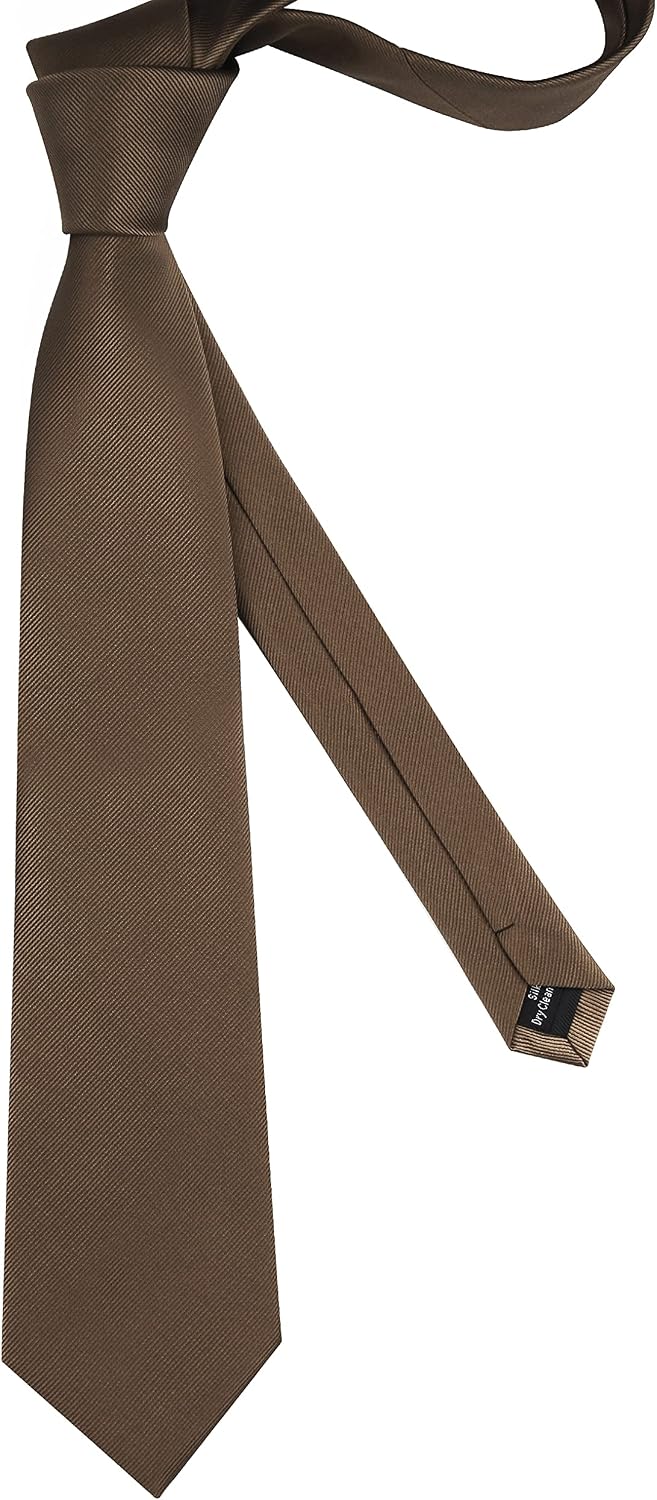 GUSLESON Classic New 3.15"（8cm） Men's Solid Color Necktie Wedding Business Tie + Gift Box