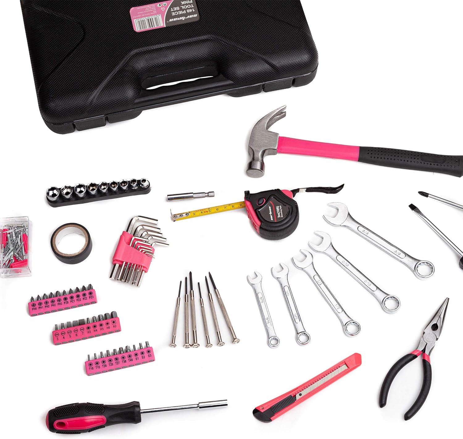 CARTMAN 148-Piece Automotive And Household Tool Set, Blue Repair Kit Case