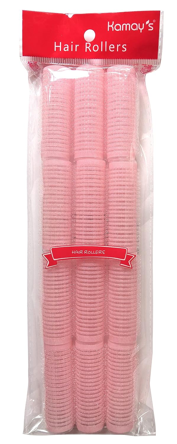 Self Grip Holding Rollers Hairdressing Curlers Hair Design Sticky Cling Style For DIY Or Salon By Kamay's (30mm/1.2" Medium Size 12PCS)
