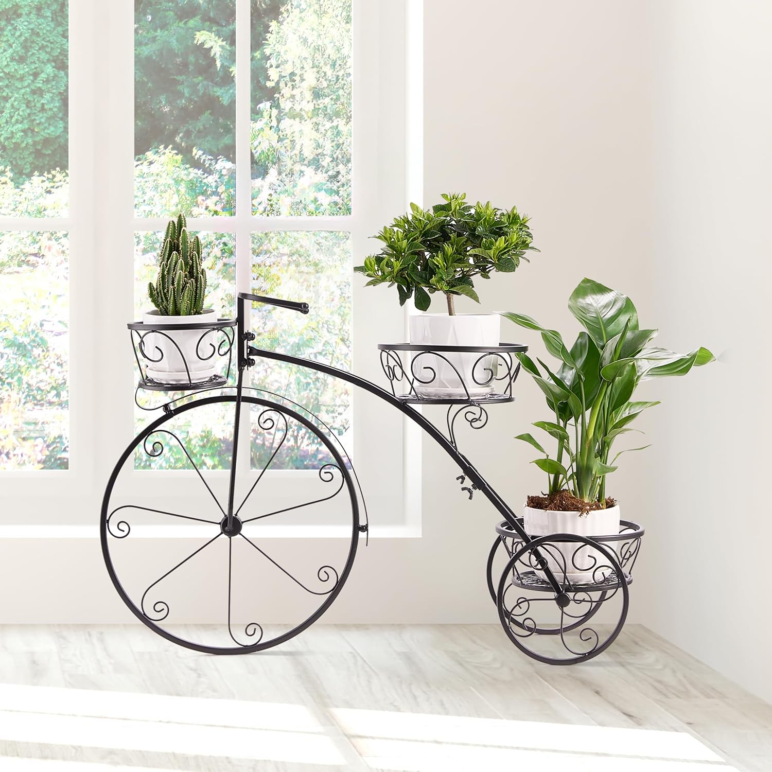 Sorbus® Garden Cart Stand & Flower Pot Plant Holder Display Rack, 6 Tiers, Parisian Style - Perfect for Home, Garden, Patio (Bronze)