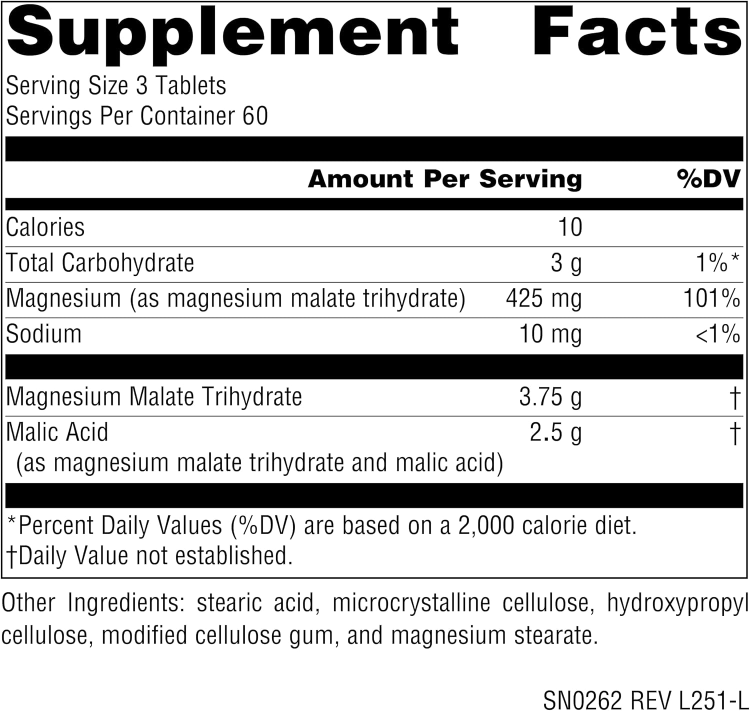 Source Naturals Magnesium Malate, 3,750 mg - 180 Vegetarian Tablets | Supports Muscles and Energy Production*