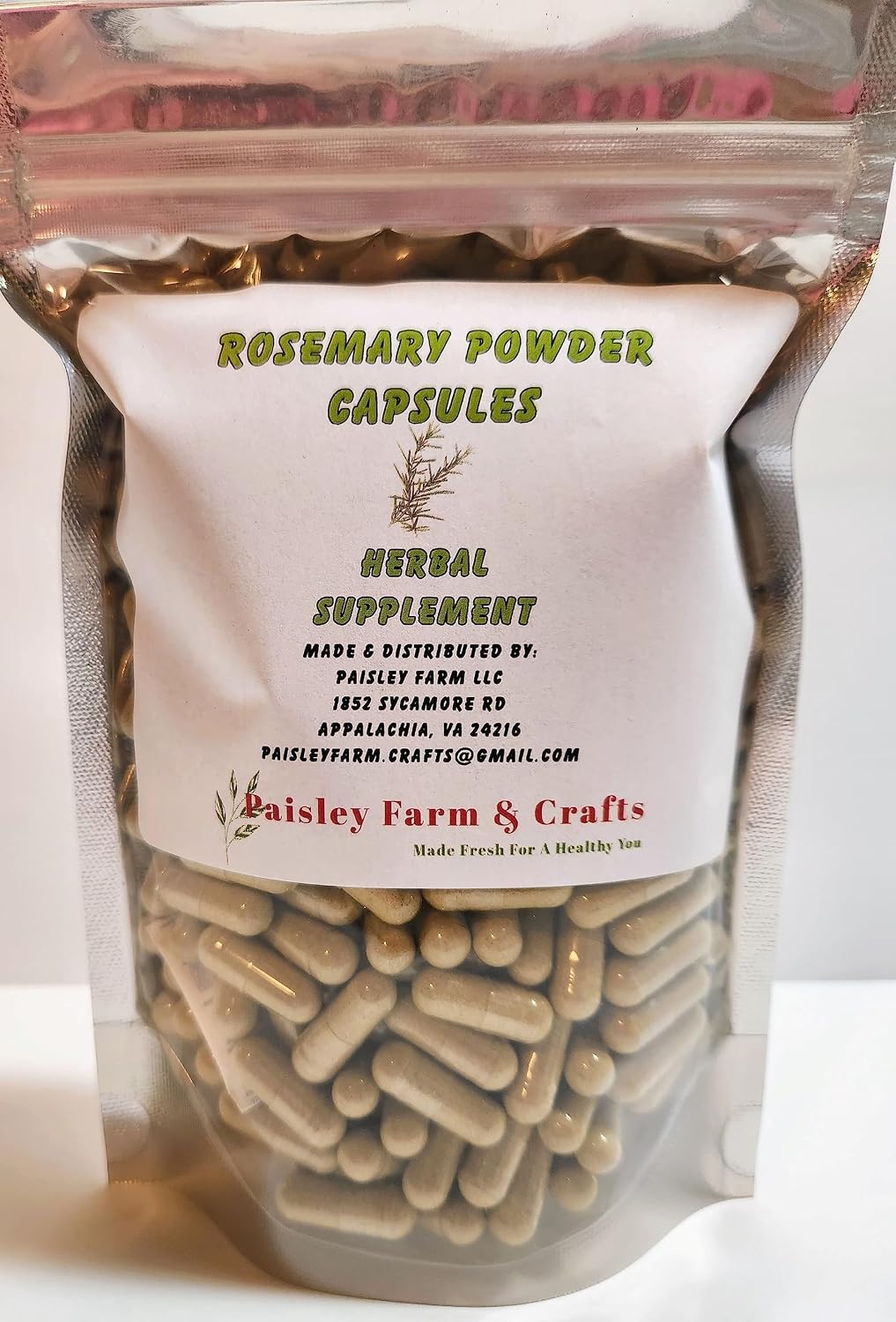 Rosemary Capsules 300 Ct - Herbal Supplement - Made Fresh on Demand