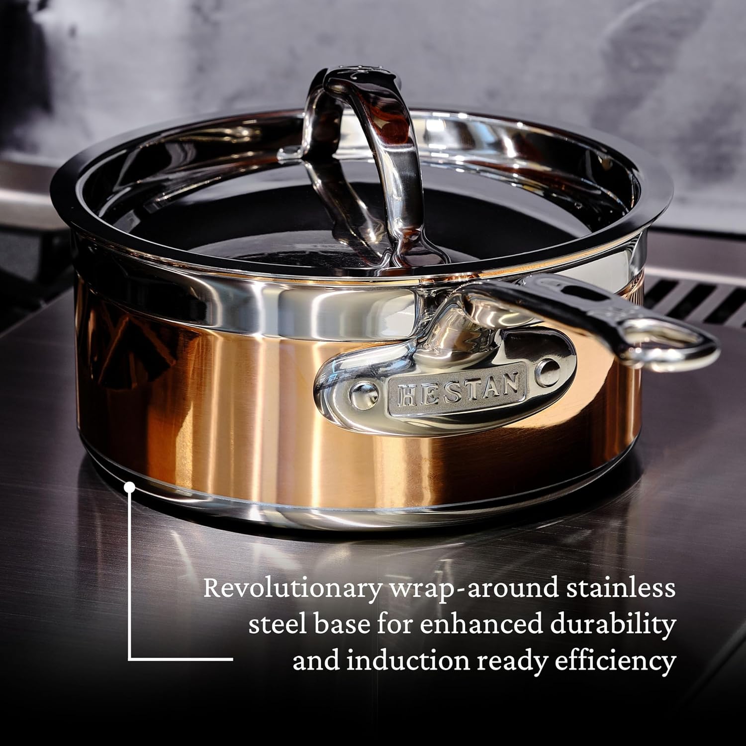 Hestan - CopperBond Collection - 100% Pure Copper Frying Pan, Induction Cooktop Compatible, 8.5-Inch