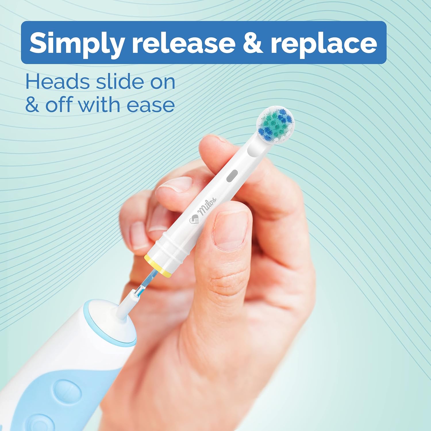 Toothbrush Head Compatible with Oral B - 16 Pack Milos Replacement Electric Toothbrush Heads Deep and Precise Cleaning Brush Heads Toothbrush Heads