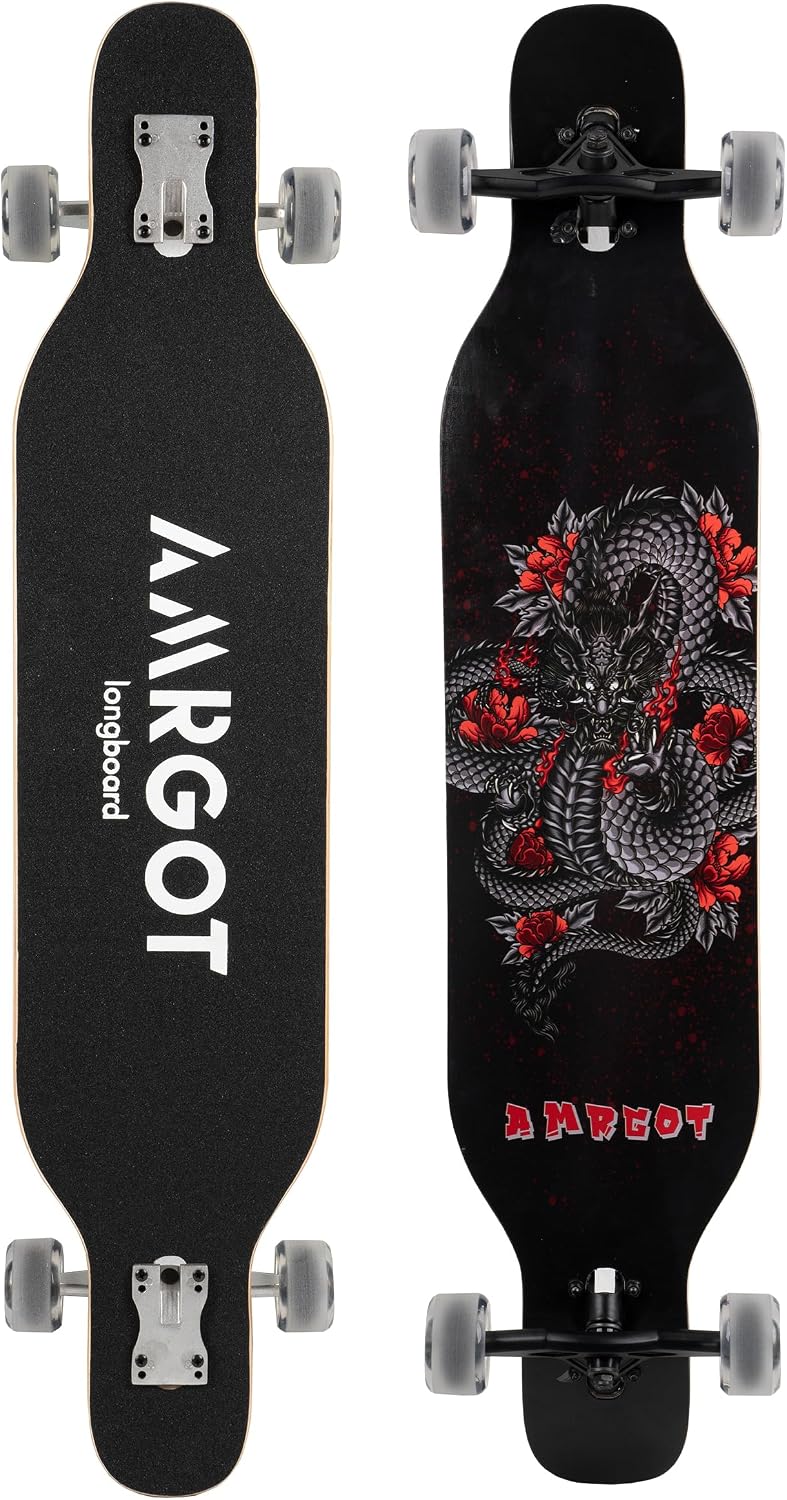 Amrgot 42 inches Complete Longborads Drop Through Deck Concave Cruise Professional Longboards