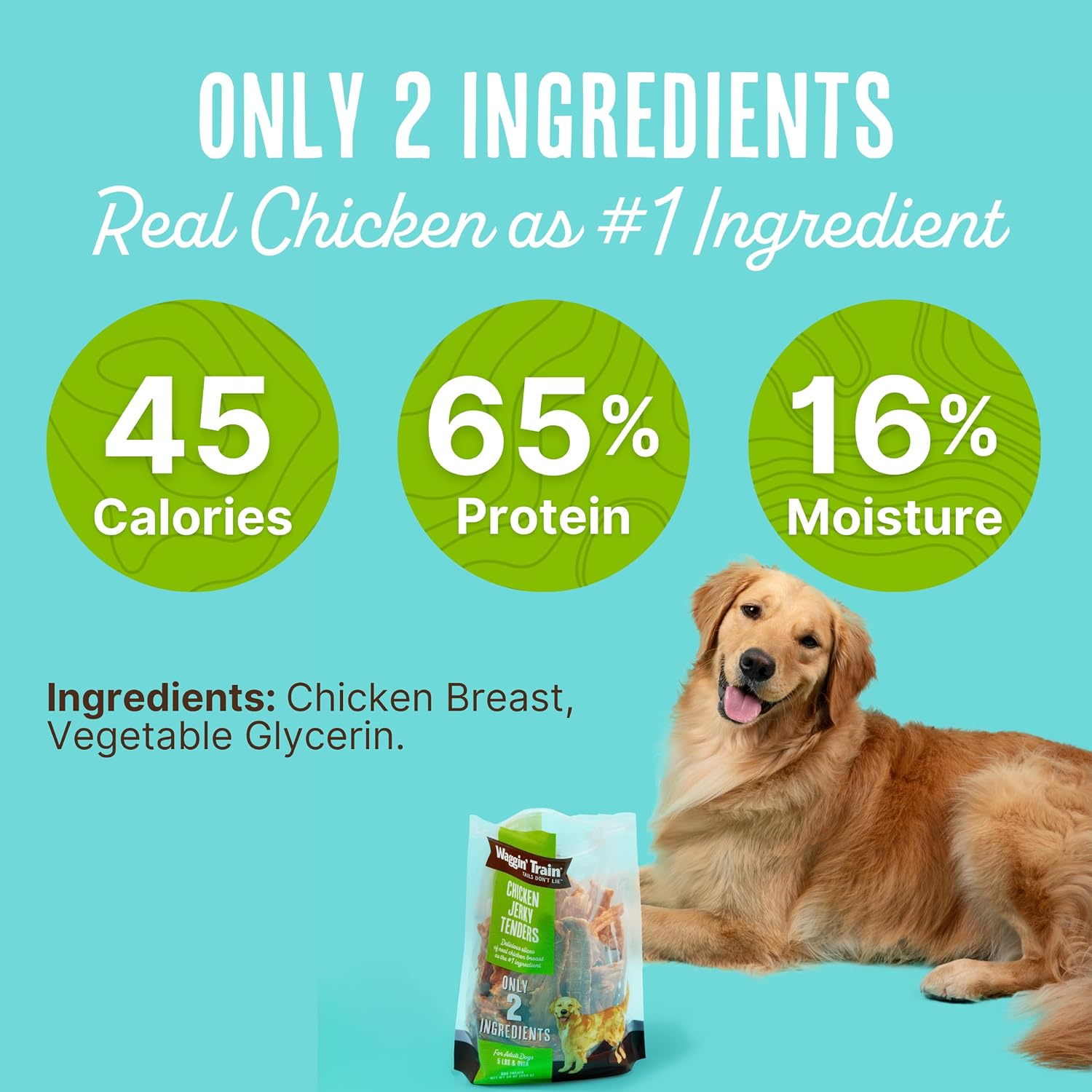 Waggin' Train Limited Ingredient, Grain Free Dog Treat, Chicken Jerky Tenders - 11 oz. Pouch