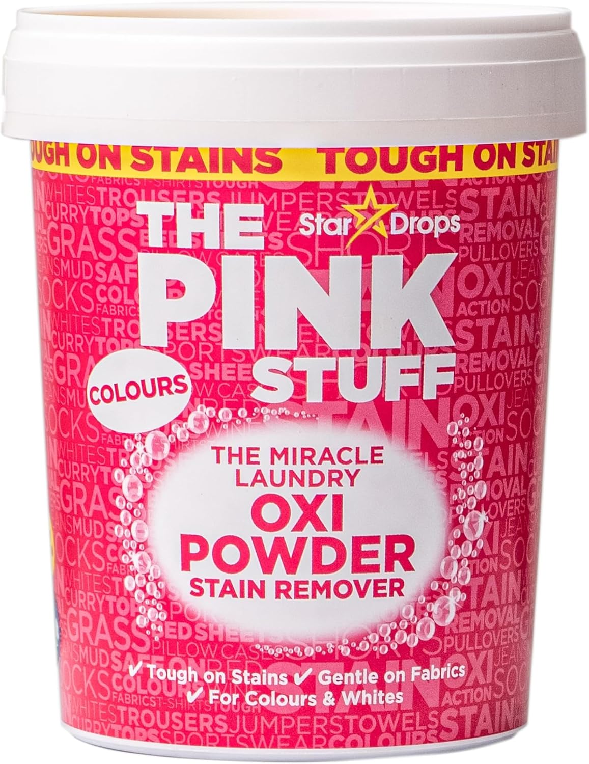Stardrops The Pink Stuff Miracle Laundry Oxi Powder Stain Remover for Colours, 35.2 Oz