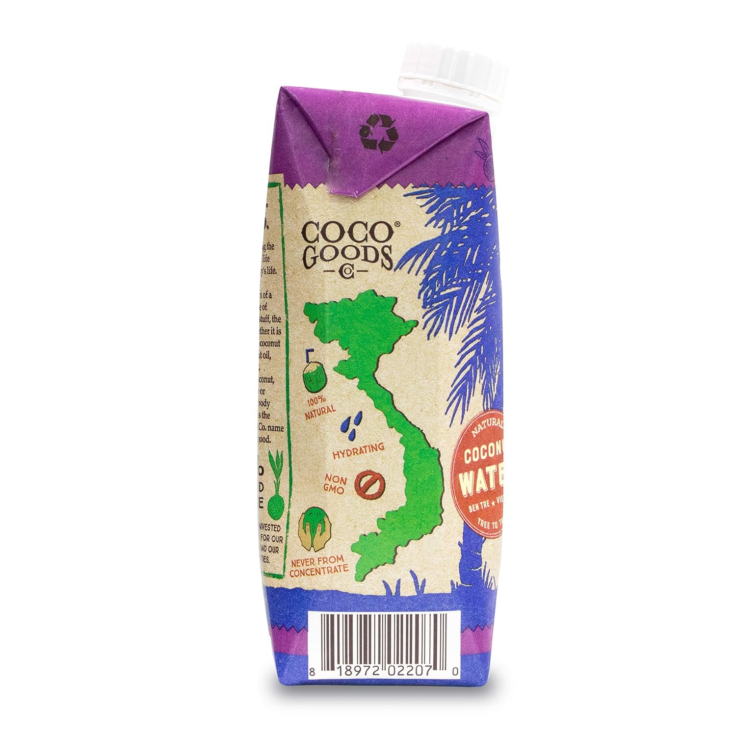 CocoGoods Co Single-Origin Natural Coconut Water with Fresh Passion Fruit Juice 16.9 fl. oz (Pack of 12)