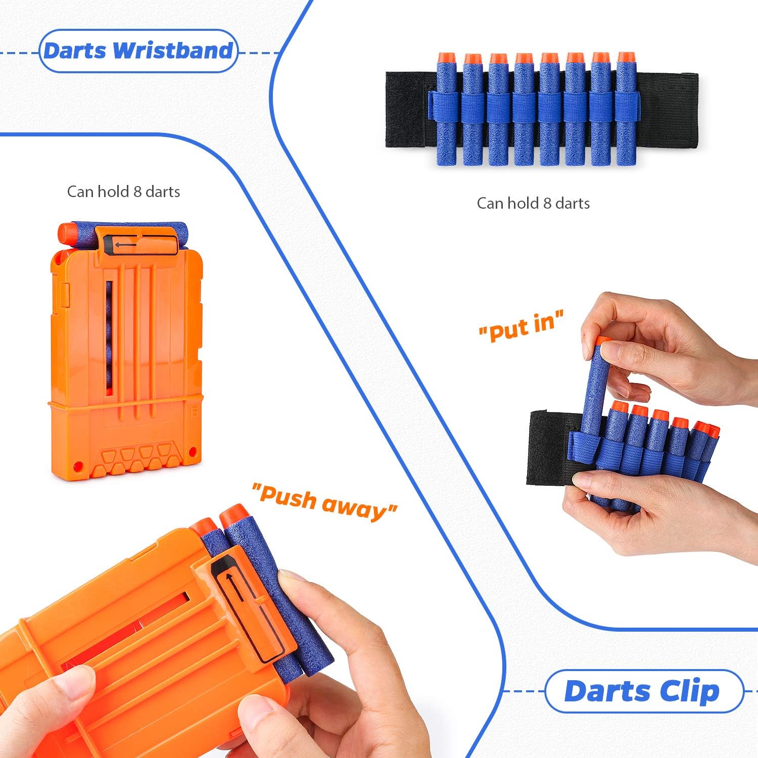 KKONES Kids Nerf Guns Tactical Vest Kit Darts Pouch Clips Mask Glasses