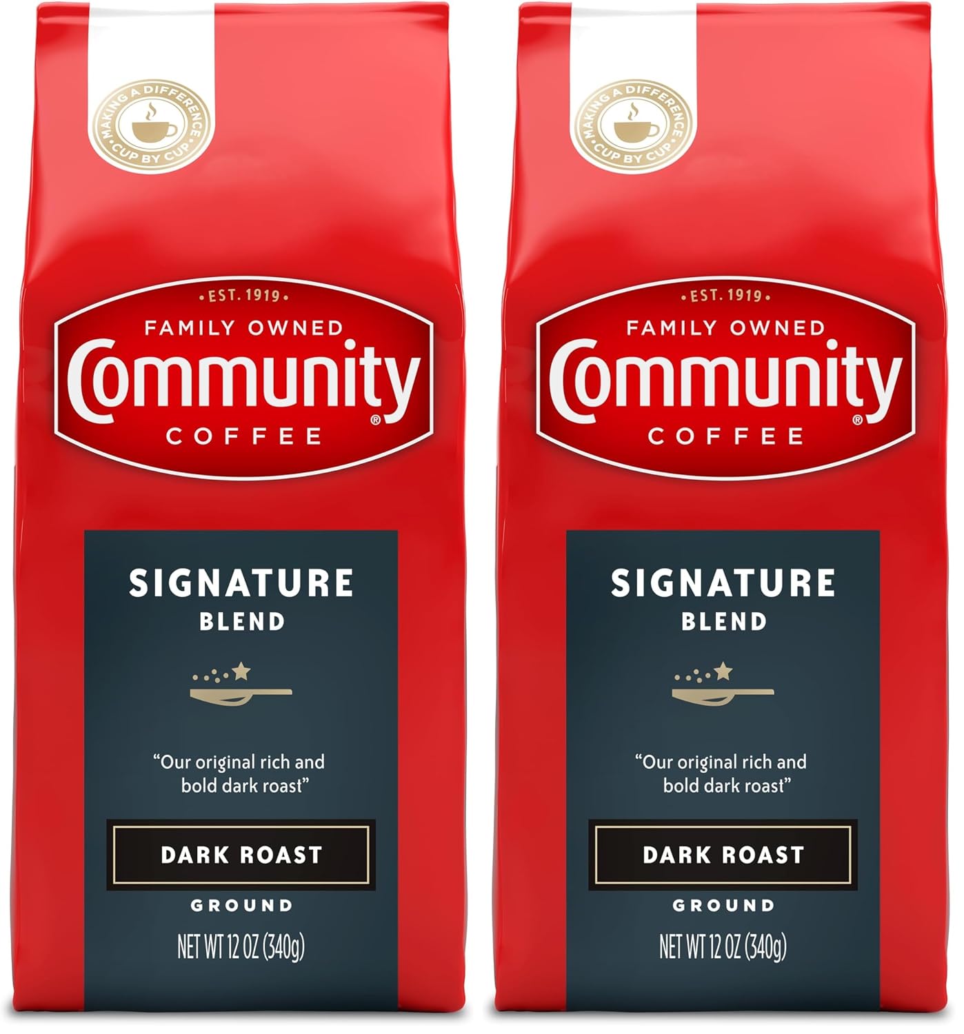 Community Coffee French Roast, Ground Coffee, Extra Dark Roast, 12 Ounce Bag (Pack of 1)