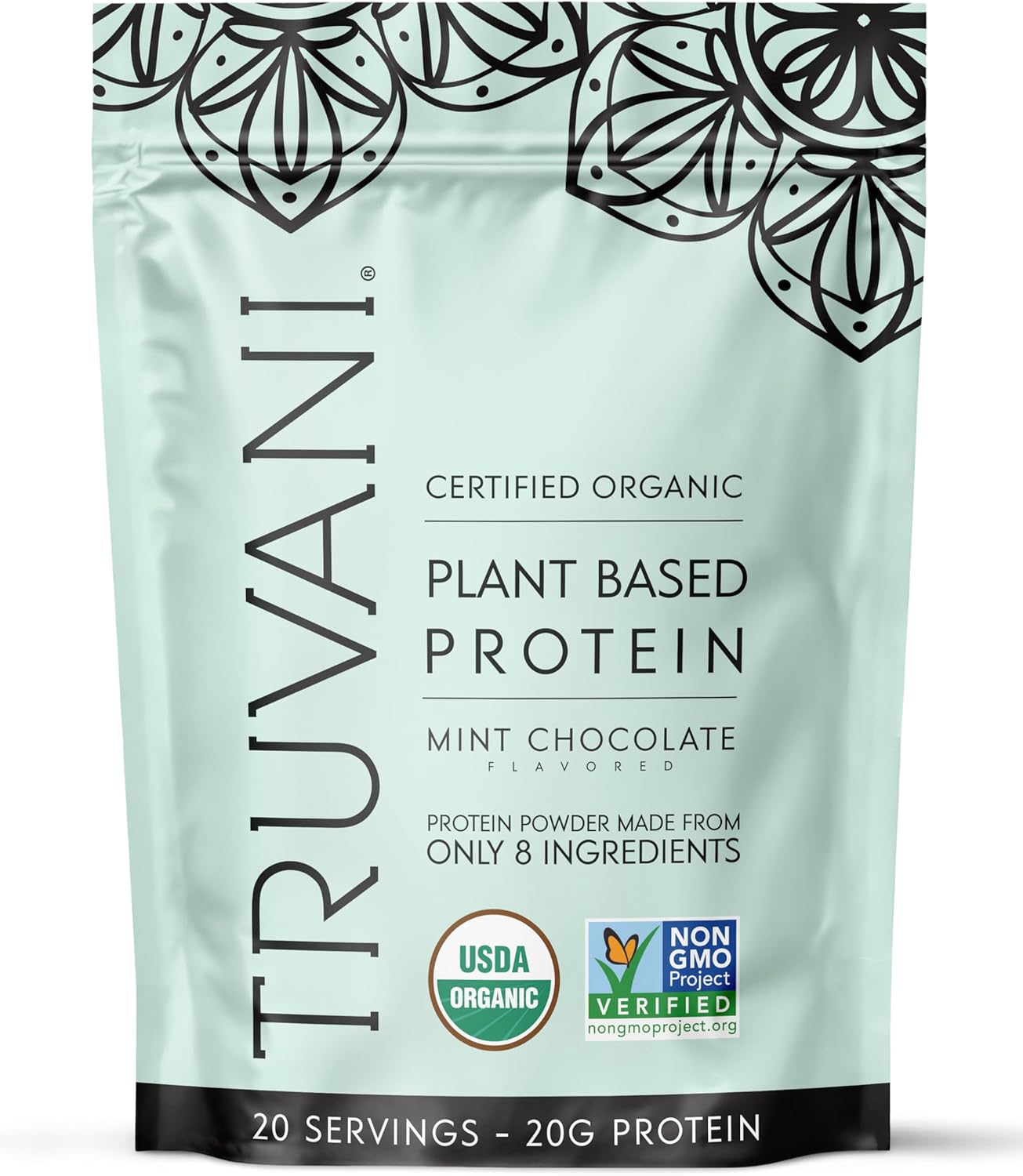 Truvani Organic Plant Based Protein Powder | Chocolate Peanut Butter