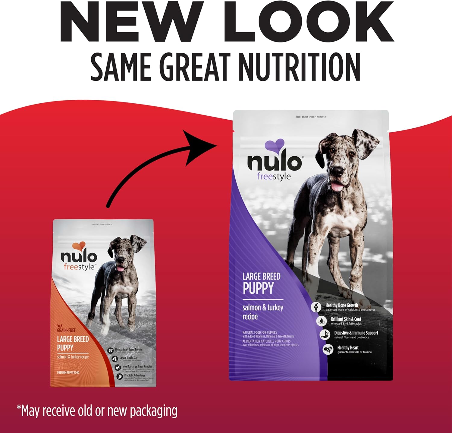 Nulo Freestyle Dry Puppy Food - Salmon & Peas, Premium Grain Free Dog Food for Puppies, Natural, High Protein Kibble with DHA, Omega 3 & Probiotics